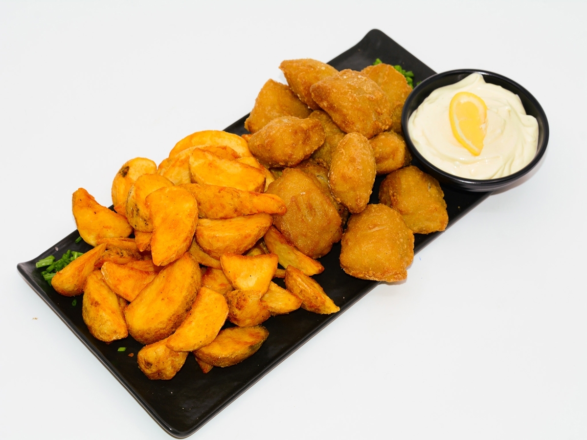 Fish&Chips with french fries, tartar BREAD Fish&Chips with french fries, tartar BREAD