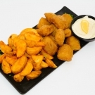 Fish&Chips with french fries, tartar BREAD